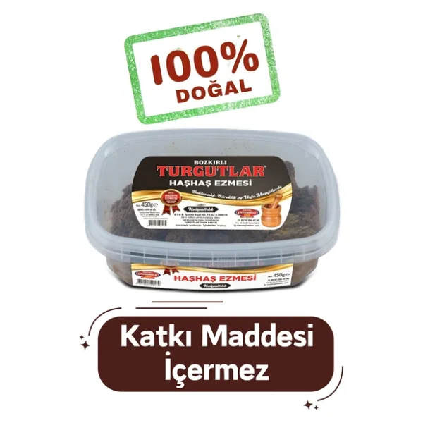 Bozkırlı Çavuşoğlu Doğal Haşhaş Ezmesi 450 Gr Katkı Maddesi Içermez - Görsel 2