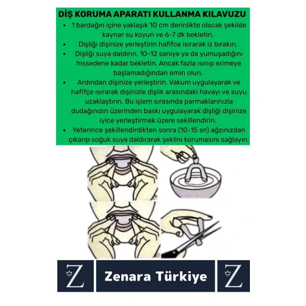 Premium Diş Çene Sıkma Gıcırdatma Bruksizm Önleme Gece Plağı Koruyucu Uyku Aparatı +Protez Kap - Görsel 4