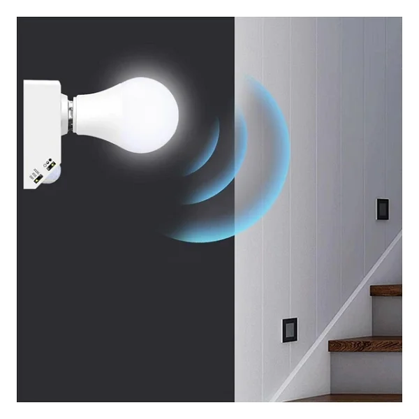Ayt Ledx Dy-102 Abs 360 Pır Harekete Duyarlı Sensörlü E27 Duy Aparatı Zaman Hasasiyet Ayarlı - Görsel 4