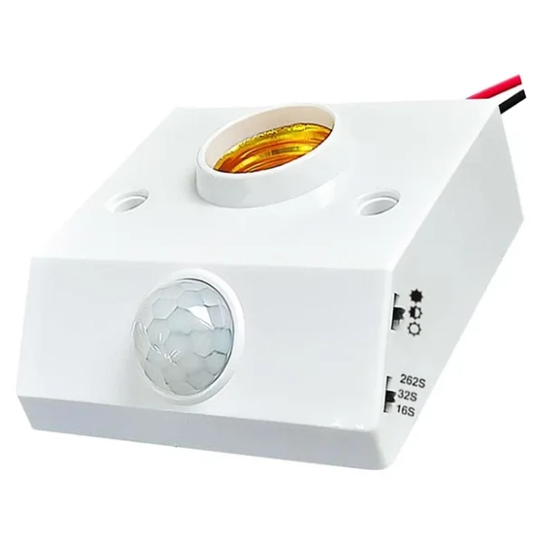 Ayt Ledx Dy-102 Abs 360 Pır Harekete Duyarlı Sensörlü E27 Duy Aparatı Zaman Hasasiyet Ayarlı - Görsel 5