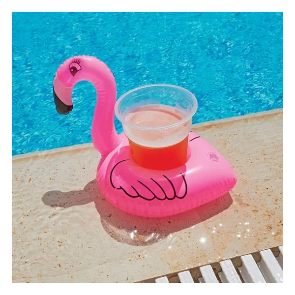 Nettenevime 10 lu Set Pembe Flamingo Şişme Bardak Simidi İçecek Tutacağı - Görsel 5