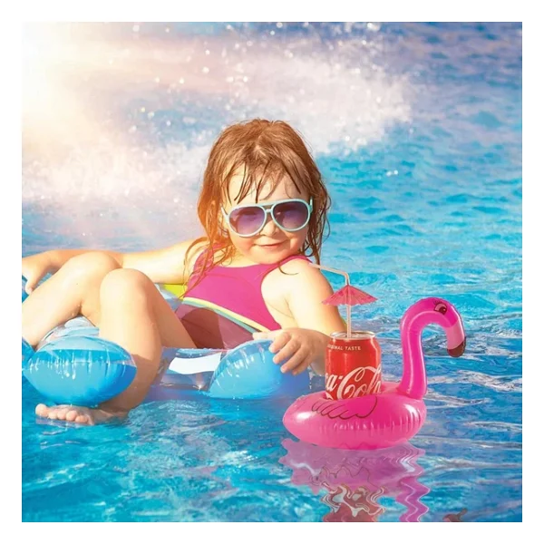 Nettenevime 10 lu Set Pembe Flamingo Şişme Bardak Simidi İçecek Tutacağı - Görsel 3