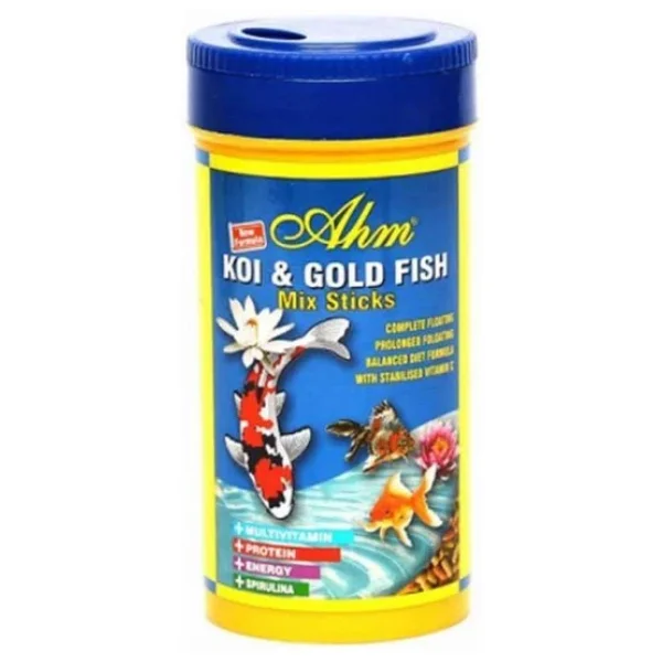 Ahm Koi Goldfish Mix Pond Sticks 1000 ml Balık Yemi - Görsel 3