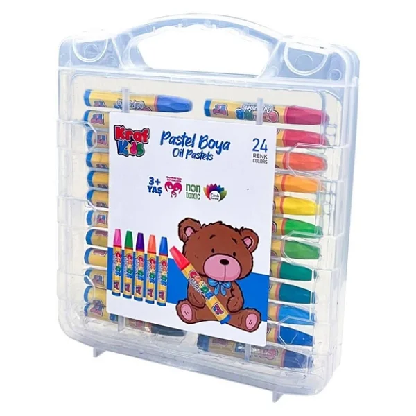 Kraf Kids KK525 Çantalı 24'lü Pastel Boya - Görsel 3