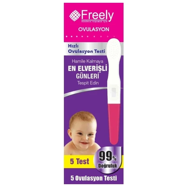 Freely Ovulasyon (YUMURTLAMA) Testi 5 Adet / Hamile Kalmaya Elverişli Günleri Tespit Eder - Görsel 2