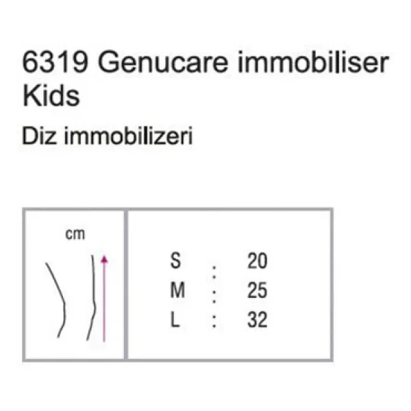 Orthocare 6319 Genucare İmmobiliser Çocuk Ortopedik Dizlik - Görsel 2
