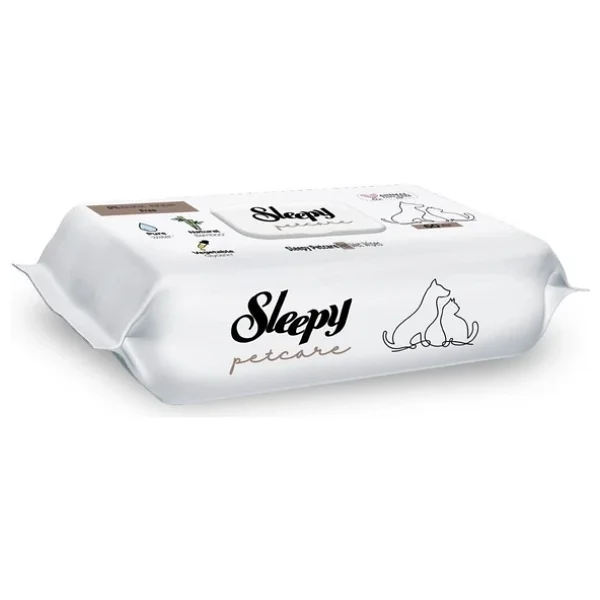 Sleepy Petcare Evcil Hayvan Islak Havlusu 60lı x 24 Adet (1440 Yaprak) - Görsel 5