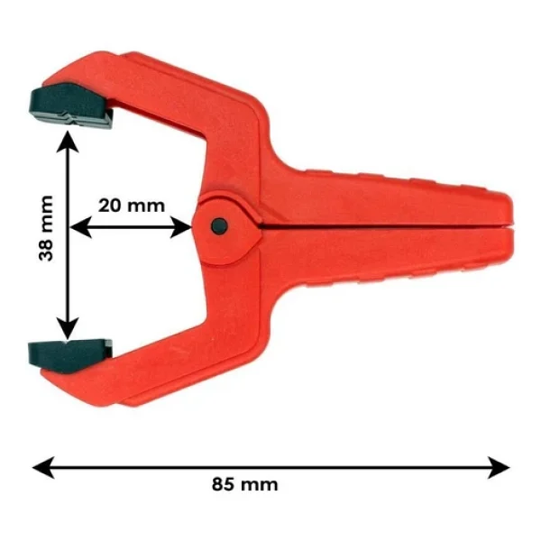 Rox 0147 Yaylı Mandal Tip Kıskaç İşkence 38 mm (2 li) - Görsel 2