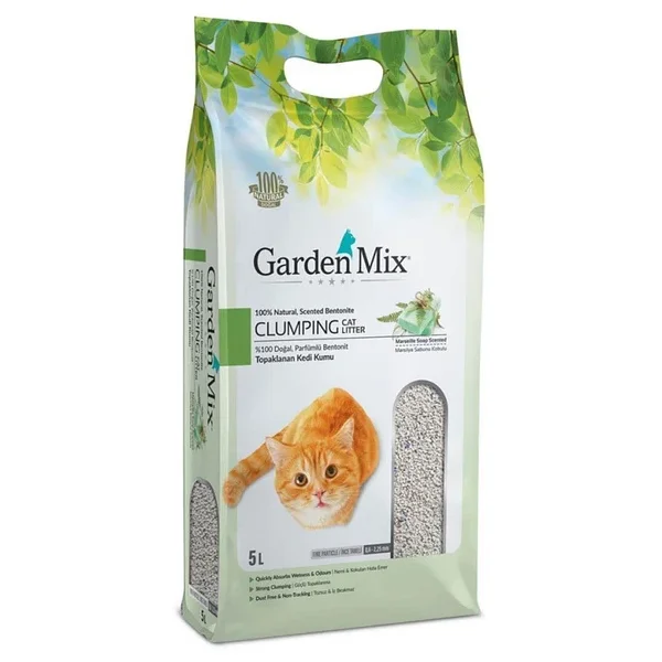 Gardenmix Marsilya Sabunu Kokulu 5 lt İnce Taneli Bentonit Kedi Kumu - Görsel 6
