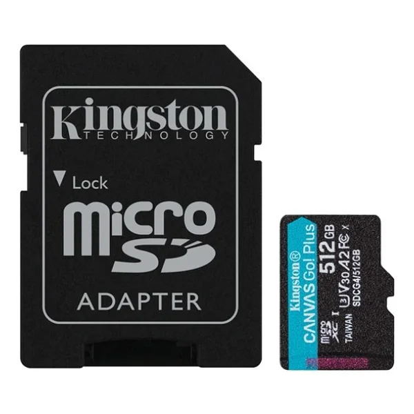 Kingston Canvas Go Plus SDCG4/512G Class 10 UHS-I U3 A2 V30 512 GB Micro SD Kart - Görsel 2