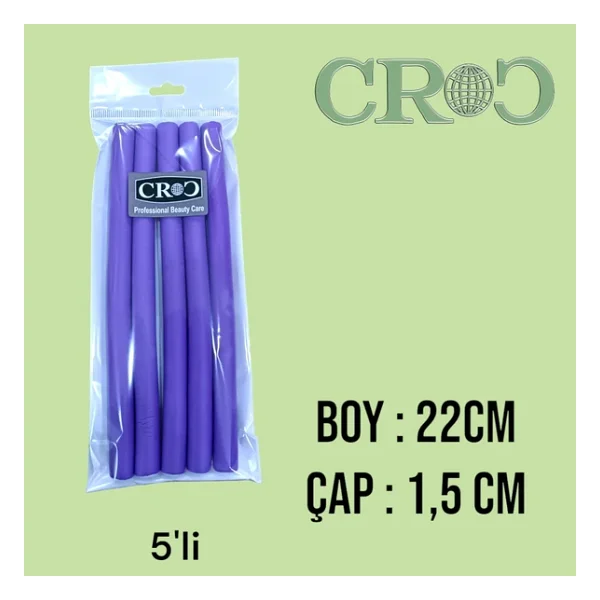 Croc 1240 Sosis Bigudi 5Li Mor Boy:22cm Cap:1.5cm - Görsel 4