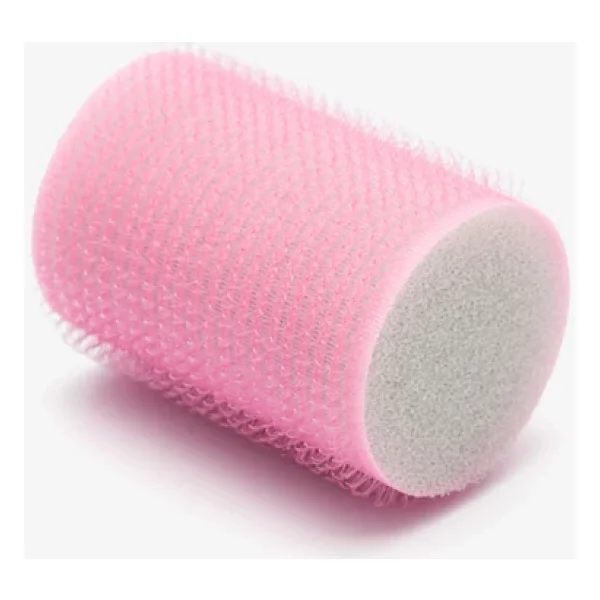 Croc 1207 Cırtlı Sünger Bigudi 8li Çap 4cm Pembe + 12li Alüminyum Saç Pensi - Görsel 2