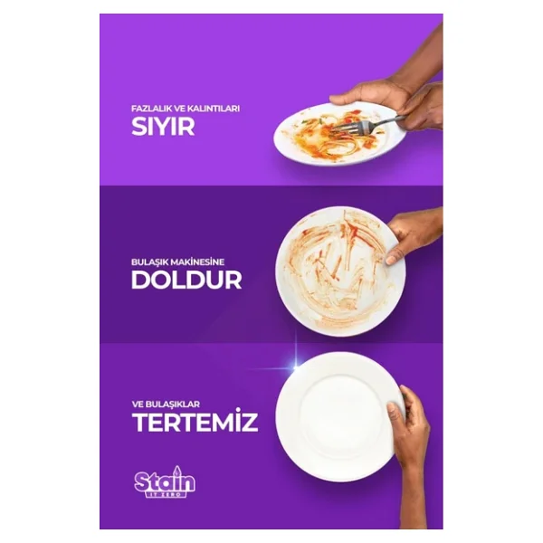 Stain It Zero Hepsi Bir Arada Bulaşık Makinesi Tableti 30'lu - Görsel 7