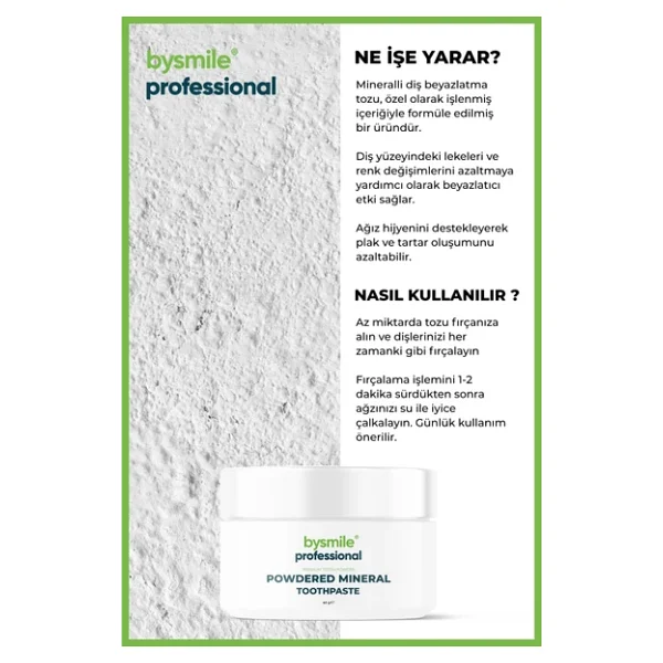 BySmile Professional Mineralli Diş Beyazlatma Tozu Uzun Süre Ferahlık I Kalıcı Etki - Görsel 6