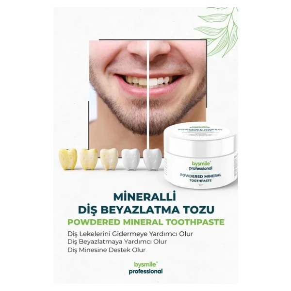 BySmile Professional Mineralli Diş Beyazlatma Tozu Uzun Süre Ferahlık I Kalıcı Etki - Görsel 5