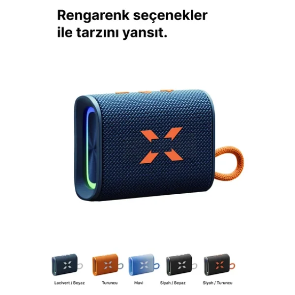 Xenon Smart X6703 RGB Siyah-Turuncu Bluetooth Hoparlör - Görsel 5