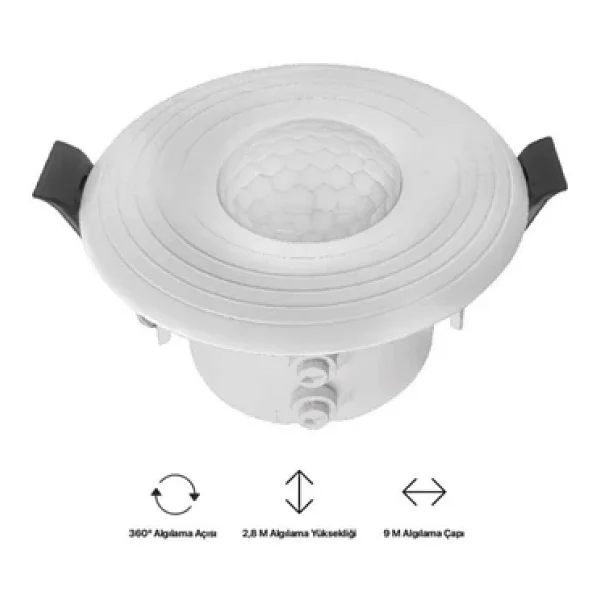 Xenon Smart PIR Hareket Sensörü 220 V AC 2.8 M Yükseklik Toplam 63 m2 Algılama Kapasiteli X1041 - Görsel 7