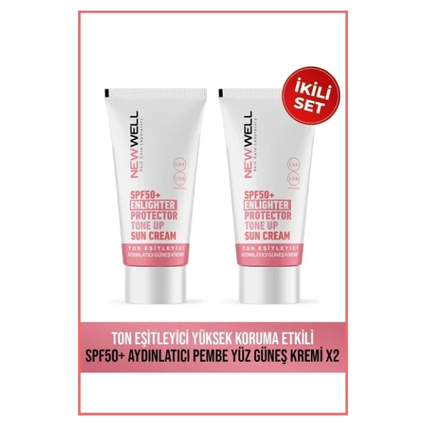 New Well Ton Eşitleyici Pembe 50 ml 2 Adet 50 Faktör Güneş Kremi - Görsel 5