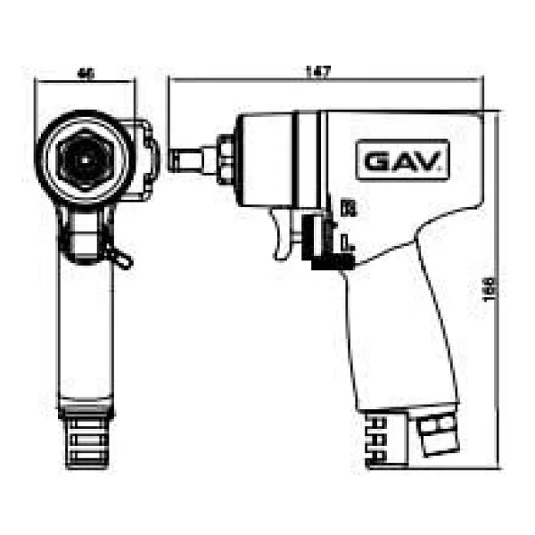 Gav OS-4051 3/8 inç Havalı Somun Sıkma Makinesi - Görsel 2