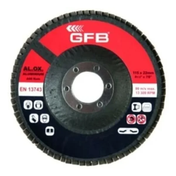 Gfb 10 Adet Alüminyum Flap Disk Zımpara 115MM-40 Kum - Görsel 3