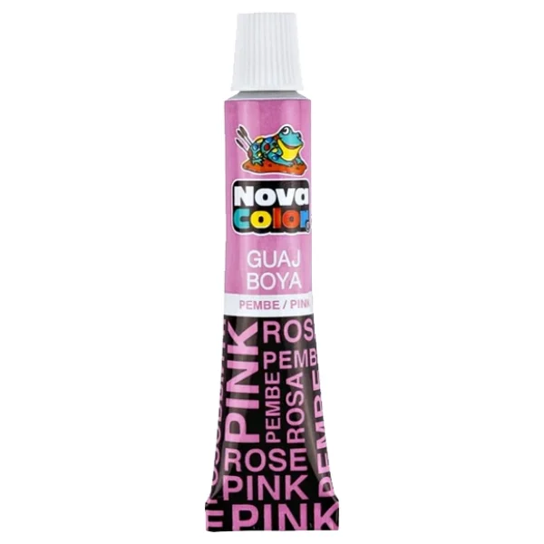 Nova Color NC-124 12'li Pembe Tüp Guaj Boya - Görsel 5