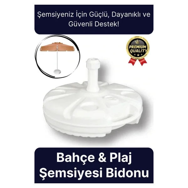 Yeni Seri Pratik Uzun Ömürlü Büyük Boy Dayanıklı Plastik 49x9 cm Plaj Kamp Bahçe Şemsiyesi Bidonu - Görsel 2