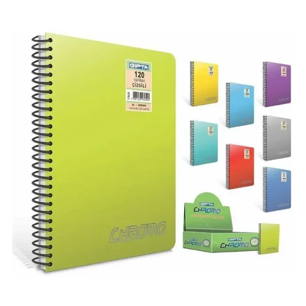 Gıpta Chromo Spiralli A6 80 Yaprak Kareli Defter - Görsel 3
