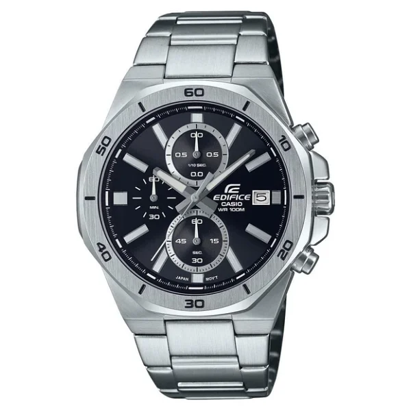 Casio Edifice EFV-640D-1AVUDF Çelik Kordon Gümüş-Siyah Erkek Kol Saati - Görsel 7