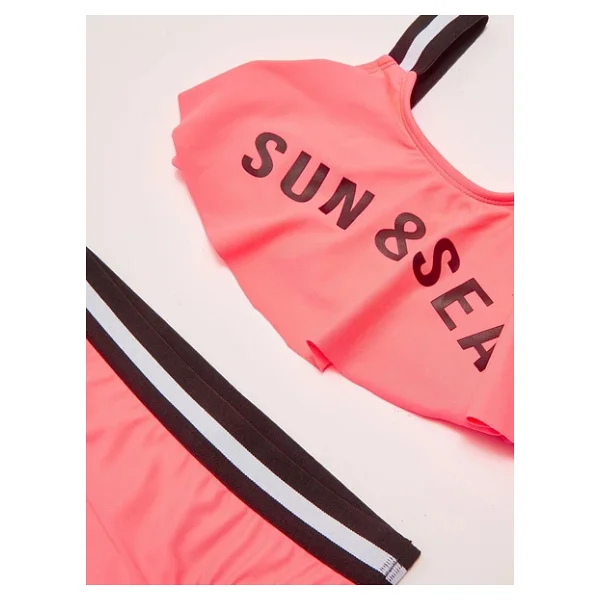 Mercan Volanlı Kız Çocuk Bikini Takım DB200790BT - Görsel 4