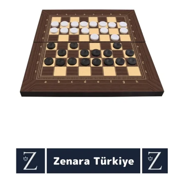 Elit Seri Yüksek Kalite Aile Ev Arkadaş Kahve Cafe Koleksiyon Tavla Dama Satranç 3 İn 1 Oyun Takımı - Görsel 3