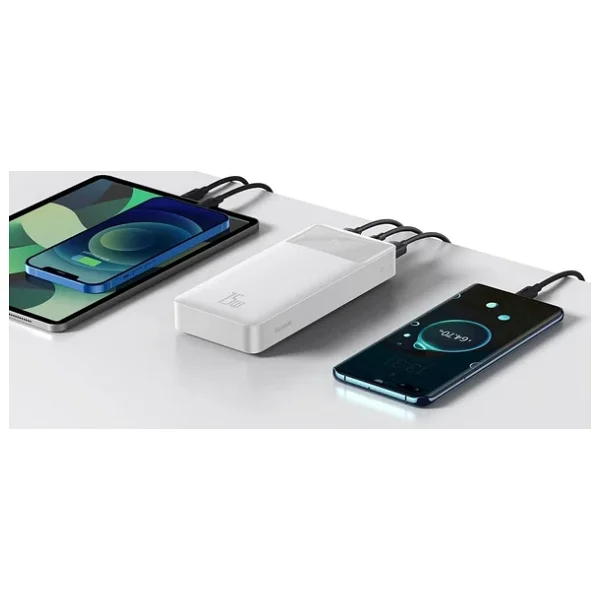 Baseus Bipow 15 W Beyaz 20000 mAh Hızlı Şarj Powerbank - Görsel 2