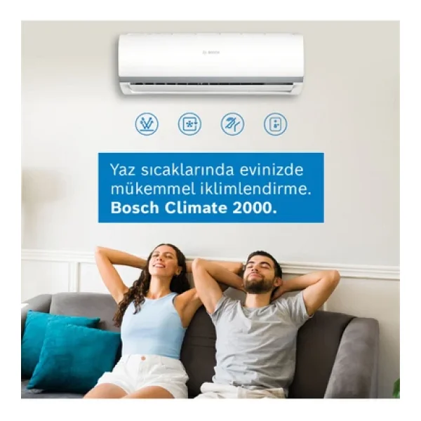 Bosch Climate 2000 CL2000U W 70 E 24000 BTU Duvar Tipi Split Klima - Montaj Dahil - Görsel 4