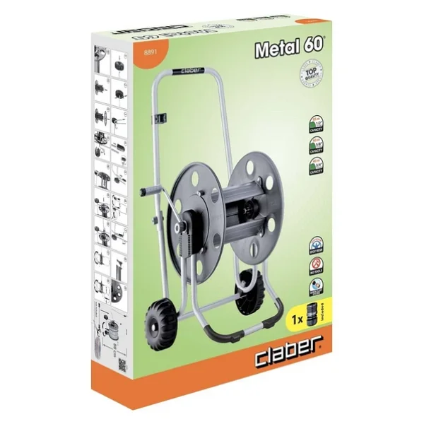Claber 8891 Metal Hortum Makarası - Görsel 2