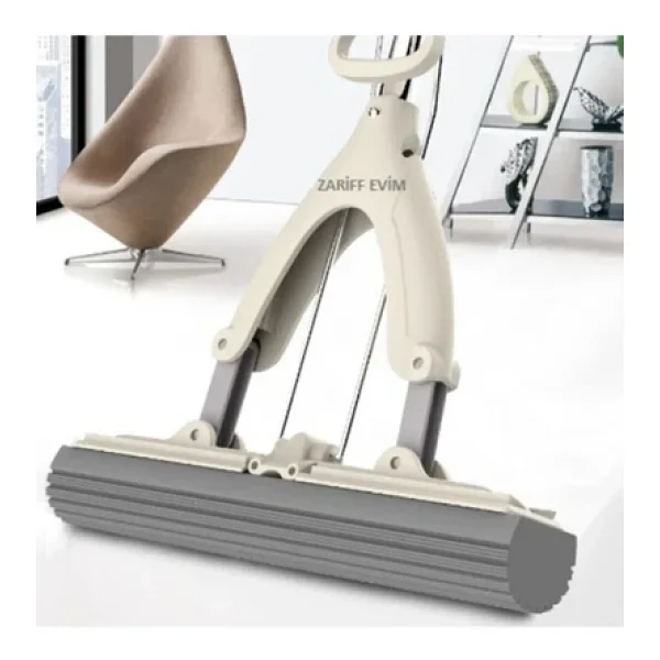 Kelebek Sıkma Mekanizmalı Mikrofiber Sünger Sıkmalı Mop - Görsel 7
