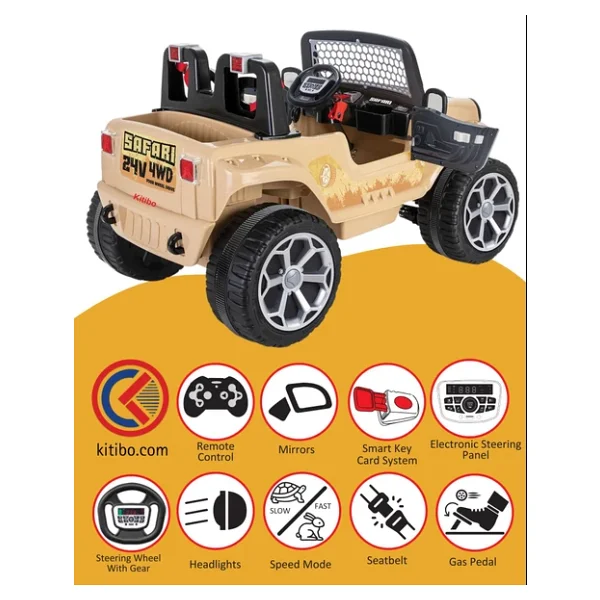 Pilsan Akülü Araba 24 V Safari Kumandalı 4X4 - Görsel 2