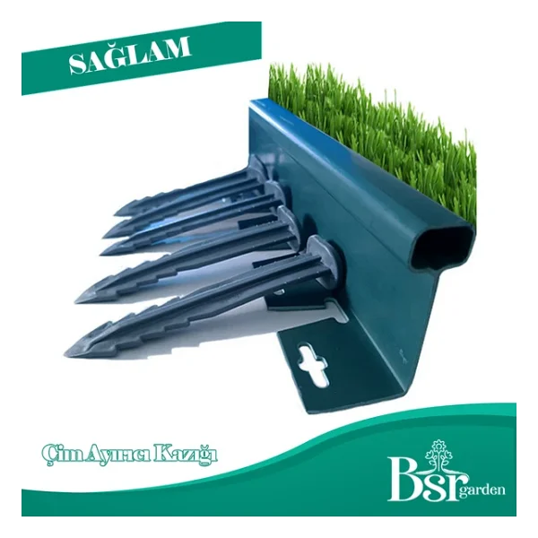 500 Adet Çim Ayırıcı Kazığı 15 Cm Çim Sınırlayıcı Kazığı Plastik Jüt Çivisi Bsr Garden - Görsel 4