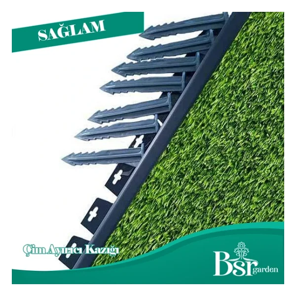 500 Adet Çim Ayırıcı Kazığı 15 Cm Çim Sınırlayıcı Kazığı Plastik Jüt Çivisi Bsr Garden - Görsel 5