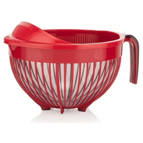 Qlux Ideas Qmix Kırmızı 3000 ml 22 cm Pirinç Süzgeci - Görsel 2