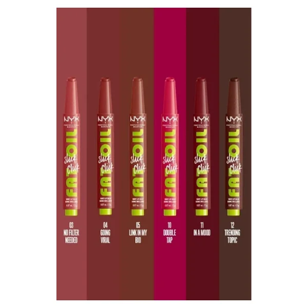 NYX Professional Makeup Fat Oil Slick Click Parlatıcı Nemlendirici Nude Tonlu Dudak Balmı - 05 Link In My Bio - Görsel 8