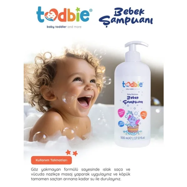 Todbie Papatya Özlü Bebek Şampuanı 500 ml 6 Adet - Görsel 4