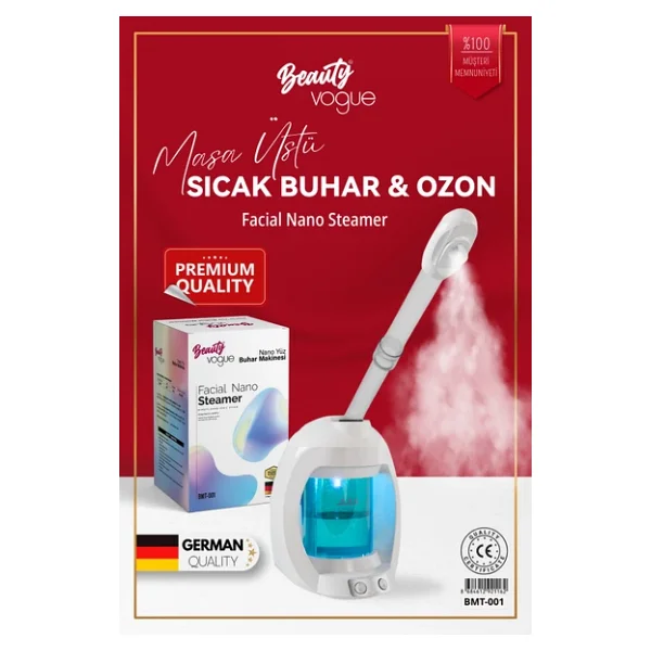 Beauty Vogue Masaüstü Vapozon Yüz Cilt Buhar Makinesi Ozonlu Cilt Bakımı Profesyonel - Taşınabilir + Vakum - Görsel 2