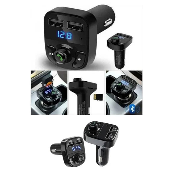 Araç Fm Transmitter 5.0 Bluetooth Araç Kiti Usb Mp3 Sd Kart Flash Için Uygun Çakmaklık Girişli - Görsel 4