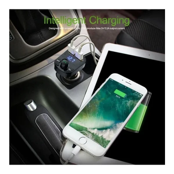 Araç Fm Transmitter 5.0 Bluetooth Araç Kiti Usb Mp3 Sd Kart Flash Için Uygun Çakmaklık Girişli - Görsel 6