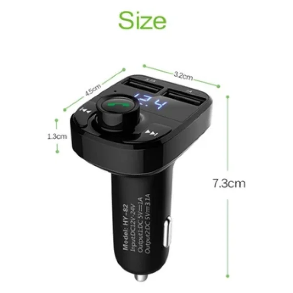 Araç Fm Transmitter 5.0 Bluetooth Araç Kiti Usb Mp3 Sd Kart Flash Için Uygun Çakmaklık Girişli - Görsel 7