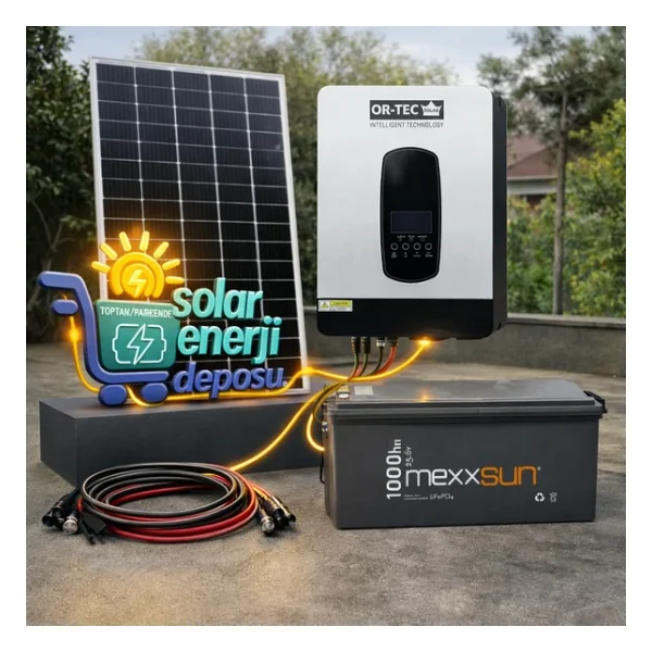 Solar Enerji Deposu 3000W Lityum Güneş Enerjisi Paketi - Görsel 2
