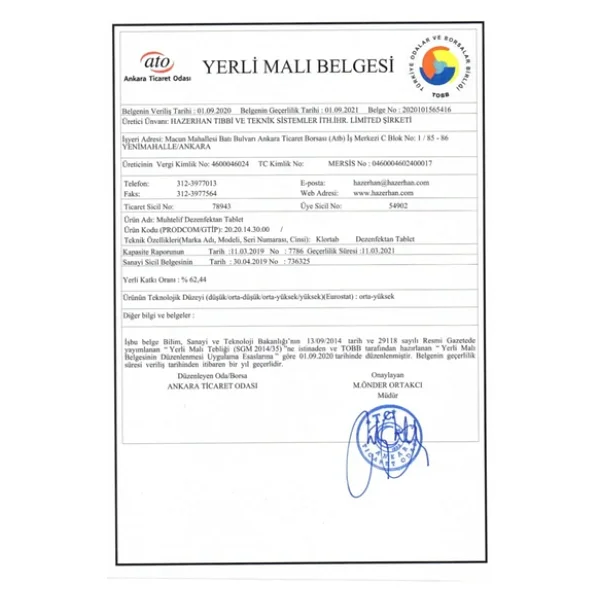 Klortab Nadcc Dezenfektan 3.4 G x 200 Tablet - Görsel 6