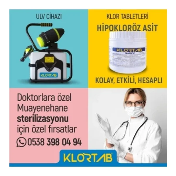 Klortab Nadcc Dezenfektan 3.4 G x 200 Tablet - Görsel 5