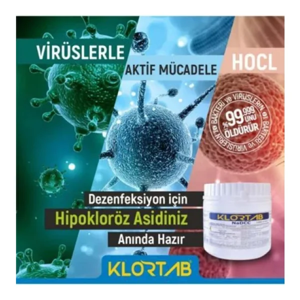 Klortab Nadcc Dezenfektan 3.4 G x 200 Tablet - Görsel 2