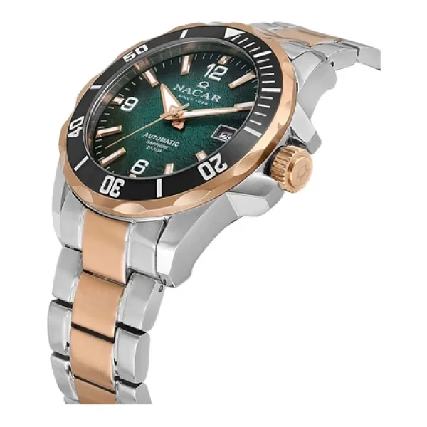 Nacar NC36-291738-ENM Rose Gold-Yeşil Erkek Kol Saati - Görsel 6