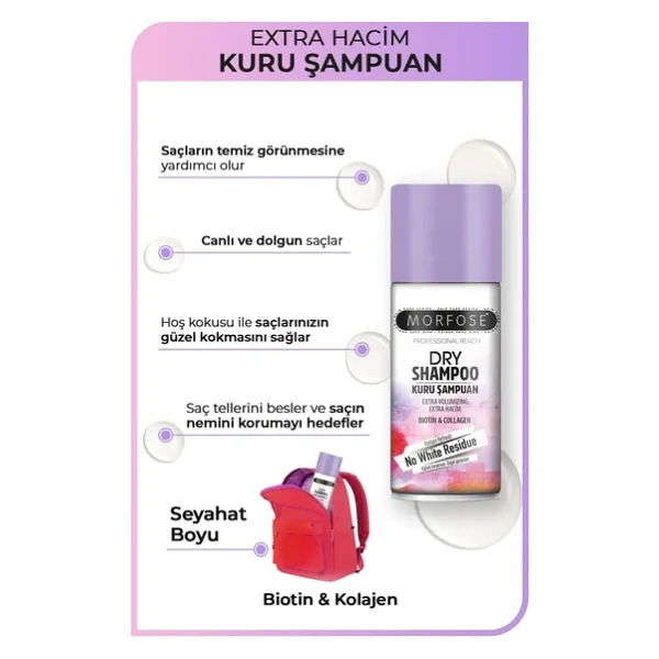 Morfose Ekstra Hacim Kuru Şampuan 90 ml - Seyahat Boy - Görsel 2